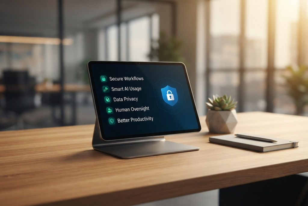 Future of AI productivity with privacy, security and human oversight