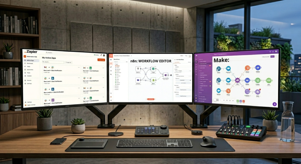 Zapier vs Make vs n8n Automation Comparison