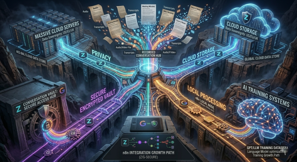 Meeting data privacy flow visualization