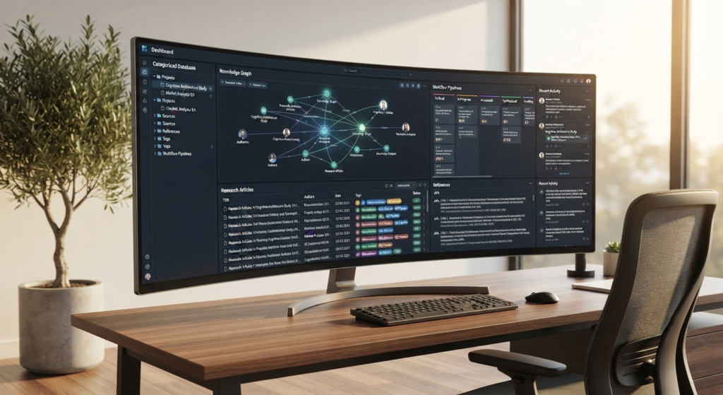 AI research organization system for structured workflows